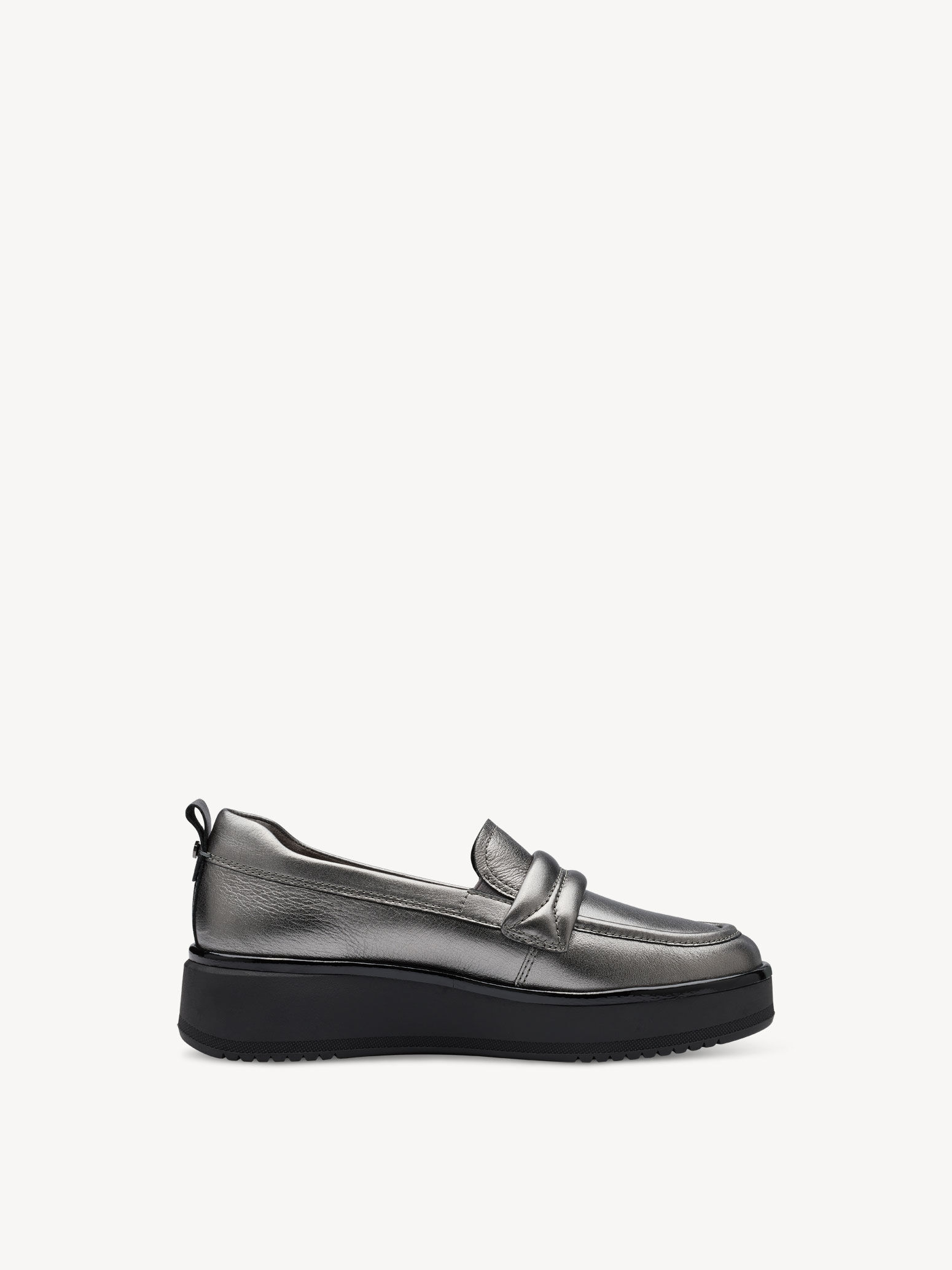 Basket en cuir - métallique