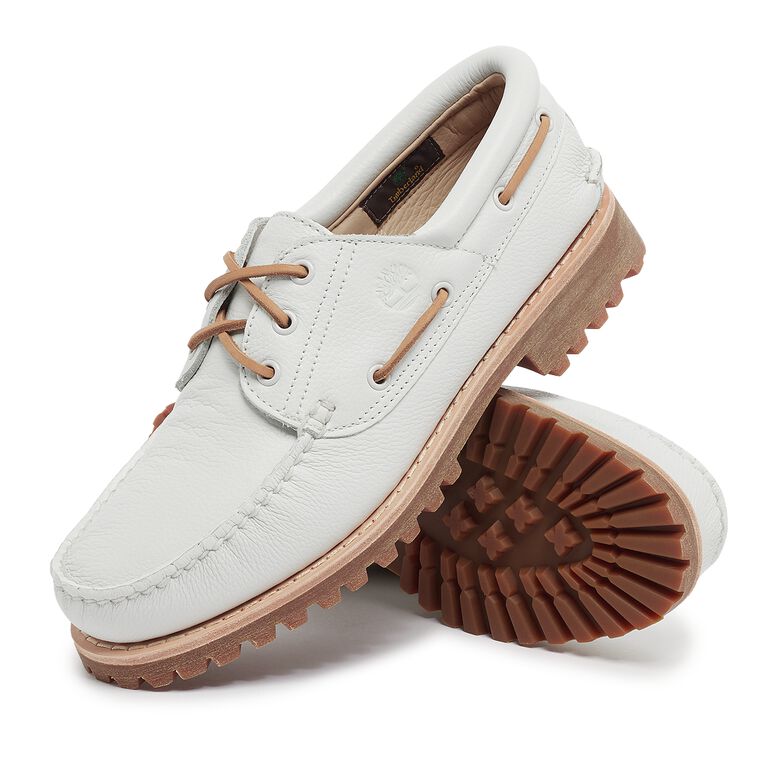 Timberland Authentic Boat Shoe white full grain