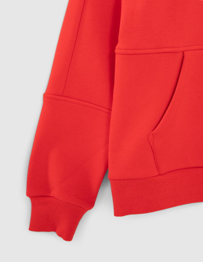 Sweat rouge maxi logo gomme garçon
