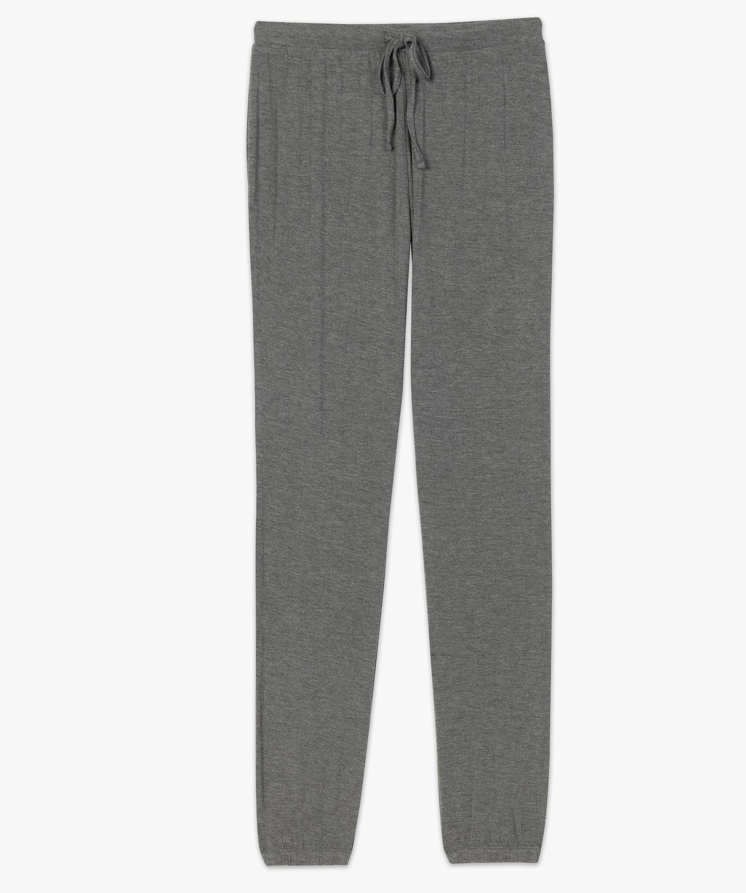 Pantalon de pyjama femme en maille fine avec bas resserré gris fonce | GEMO