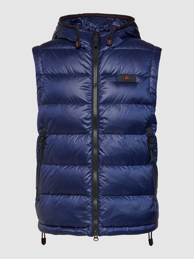 Steppweste mit Label-Applikation Modell 'DONOMA NR 02' in marineblau