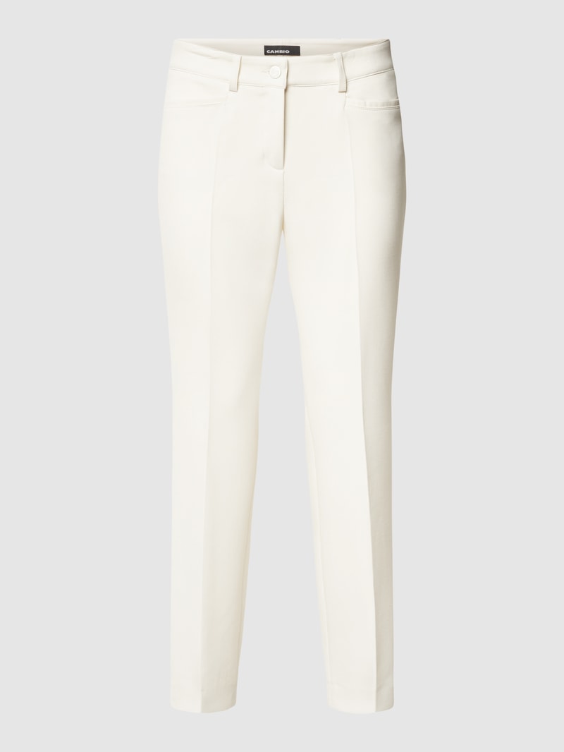 Stoffhose mit Bundfalten Modell 'Renira' in offwhite