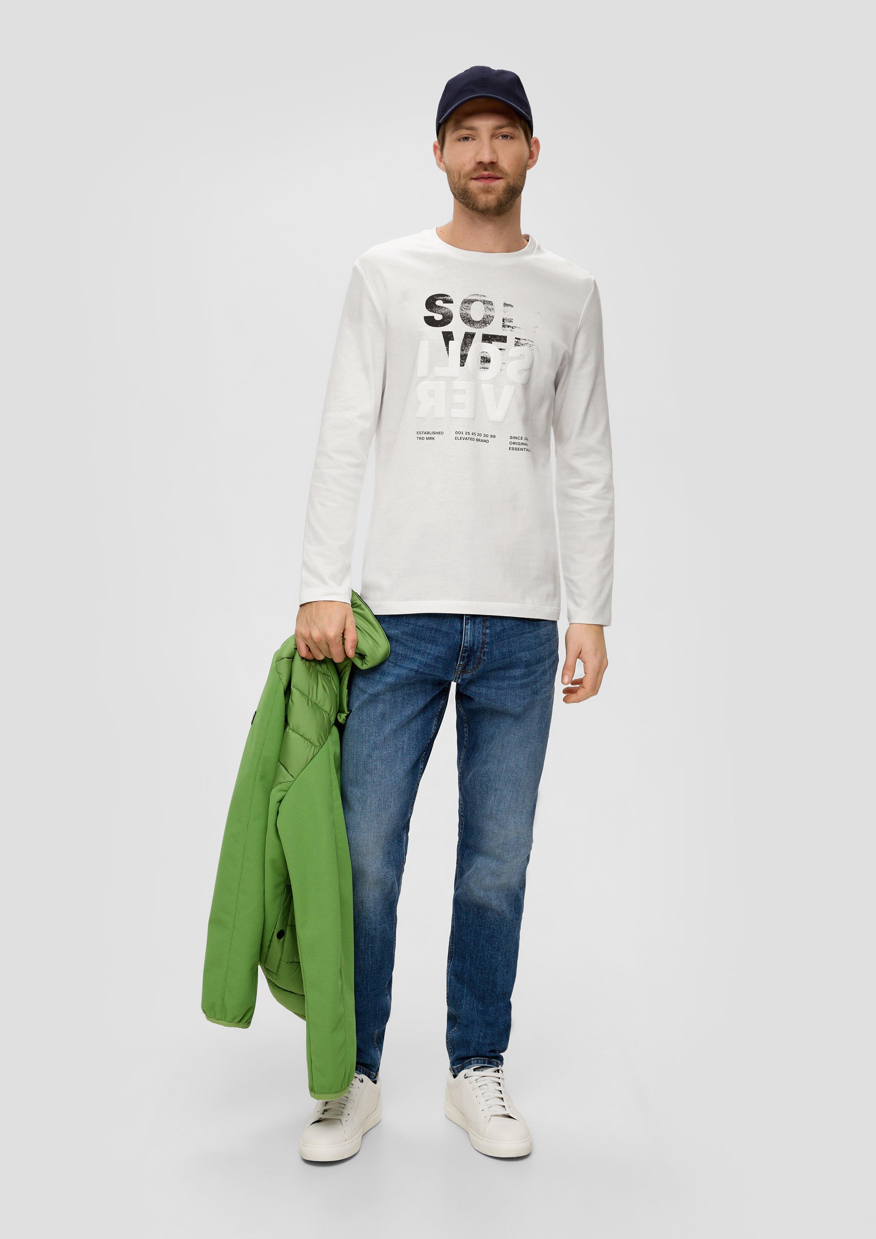 Longsleeve mit gummiertem Label-Print  2138671-01D1