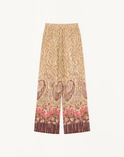 Pekin-bukser med Voyage Imaginaire Paisley-print