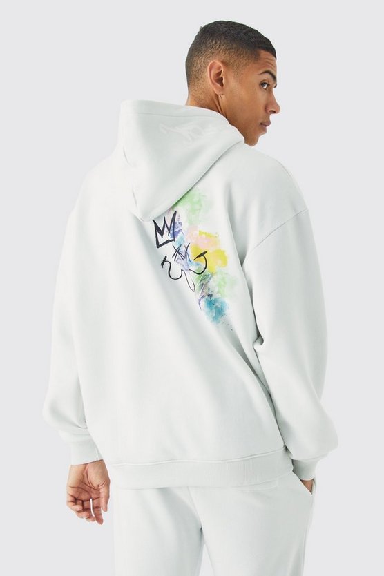 Oversize Hoodie mit Graffiti-Print