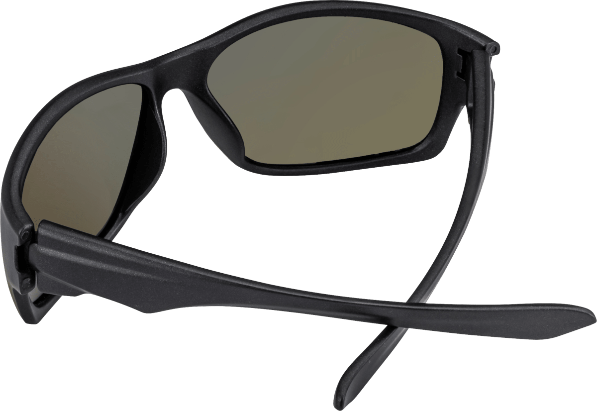 Sport-Sonnenbrille Schwarz mit orange getönten Scheiben, 1 St