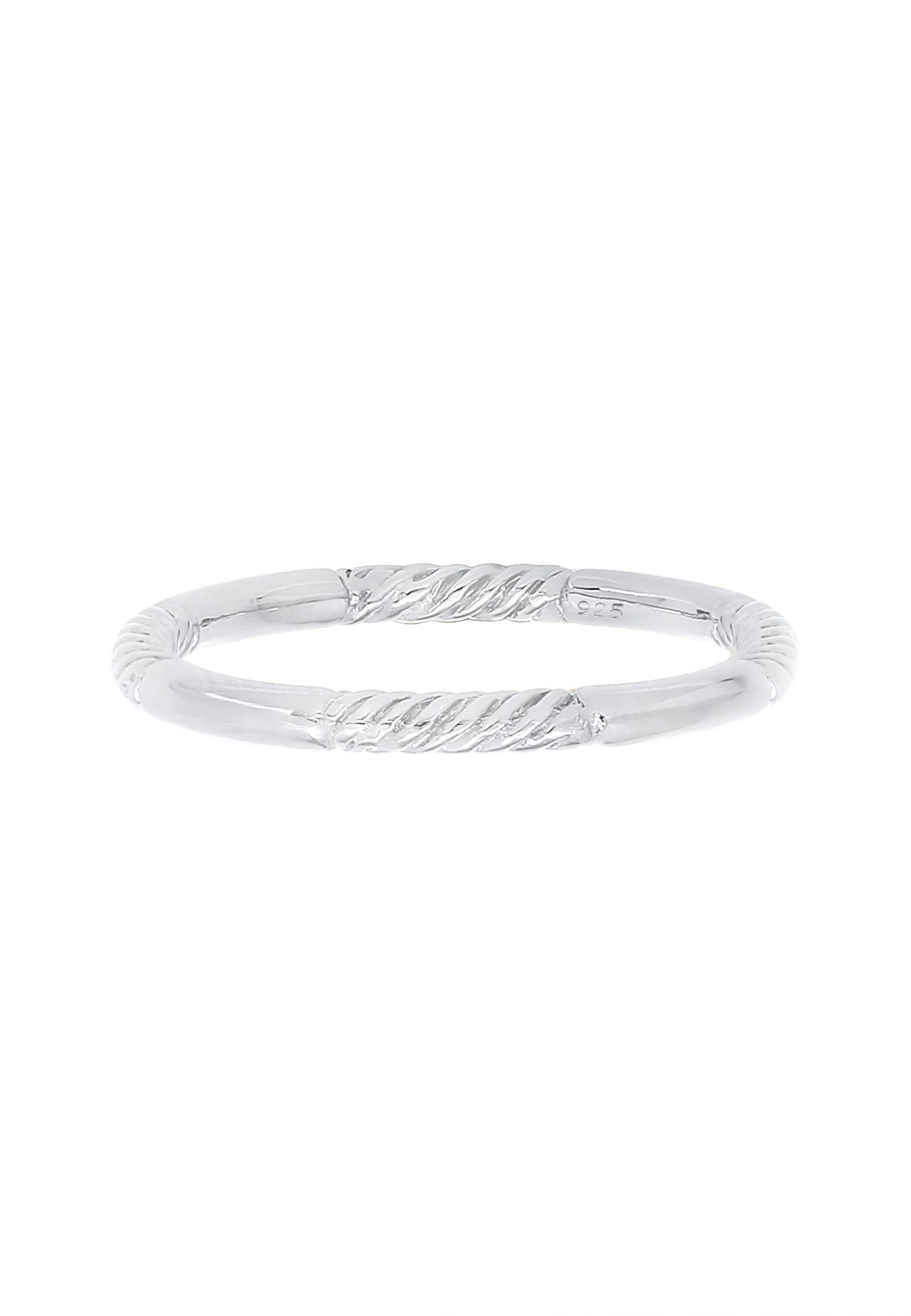 Elli Stacking Basic Turned Minimal női karkötő - (925/1000) ezüst