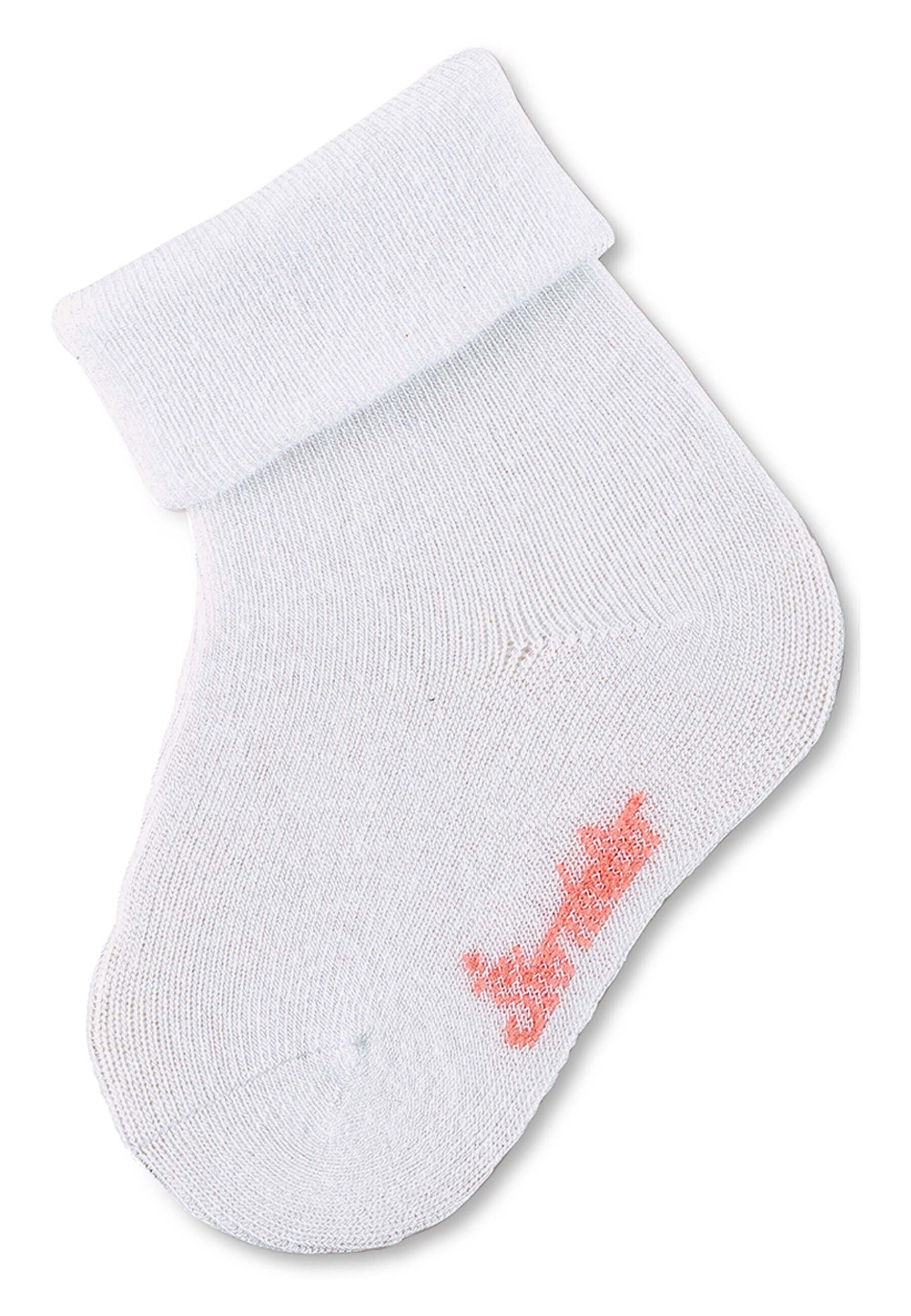 Sterntaler® Basicsocken Baby-Söckchen uni, 3er-Pack (3-Paar) Baby Söckchen - Baby Socken im Set uni, Hellblau oder Zartrosa - Superweiche Babysocken mit Umschlag für Neugeborene - mit Umschlag