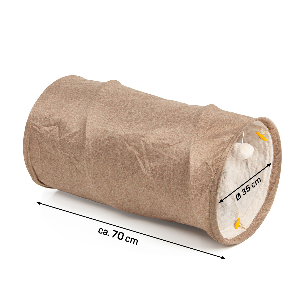 Canadian Cat Company Katzentunnel Canadian Cat Company Katzentunnel mit Kuschelfell beige