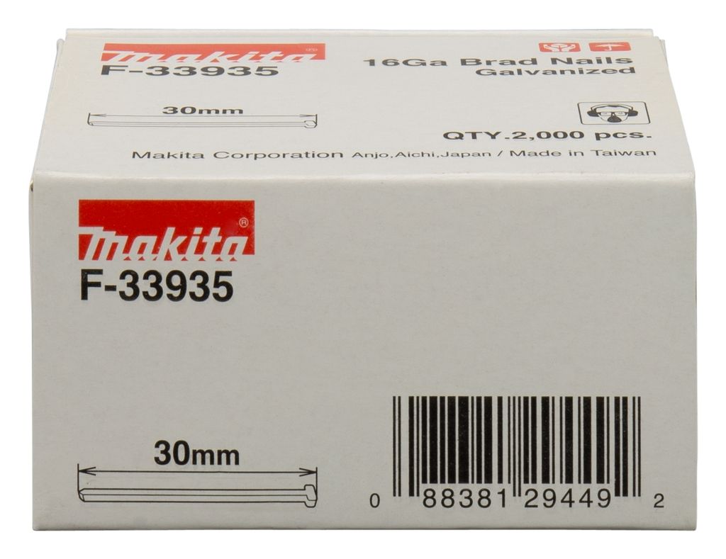 Makita Tarvikkeet F-33935 Brad 30 mm galvanoitu 2000 kpl