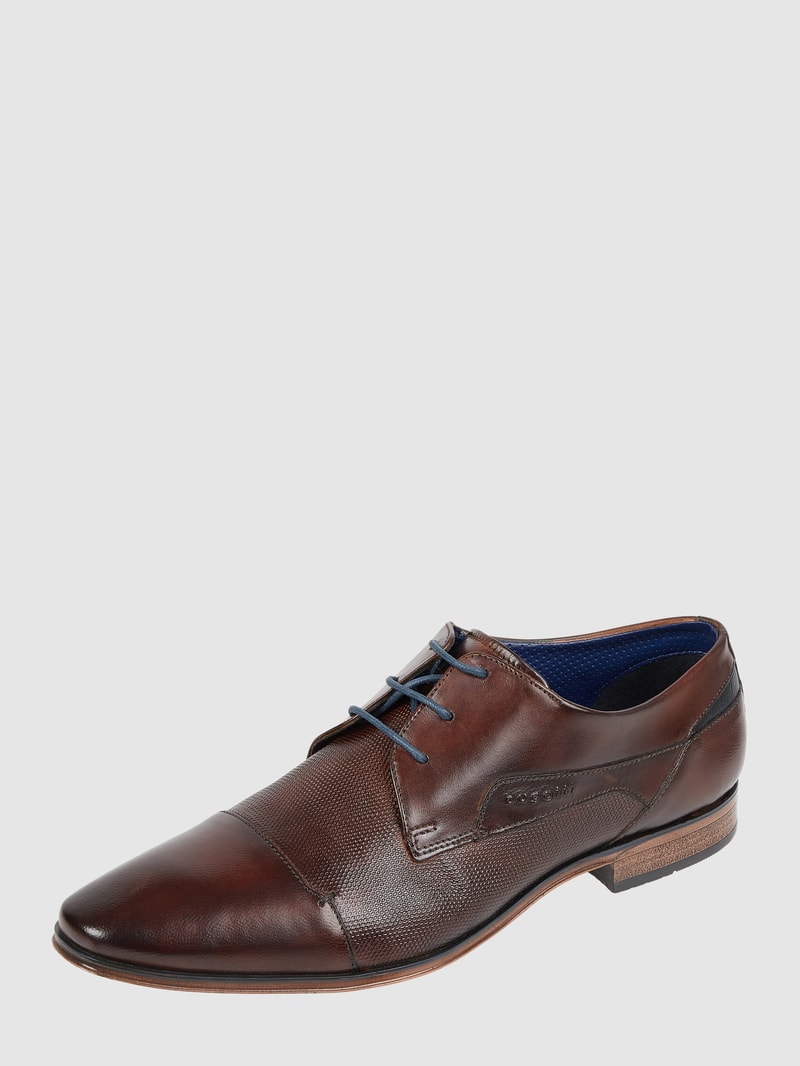 Schnürschuhe aus Leder in dunkelbraun