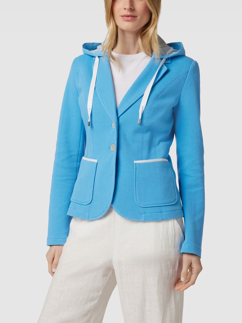 Blazer mit Kapuze in royalblau