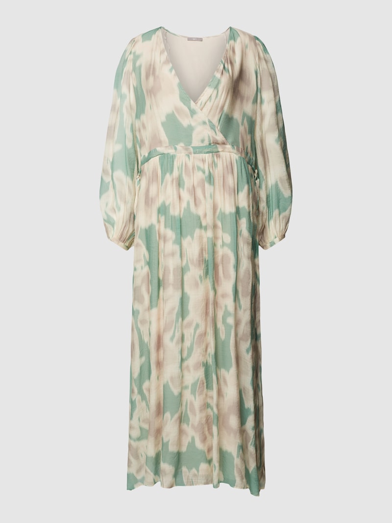 Midikleid mit V-Ausschnitt in hellgrün