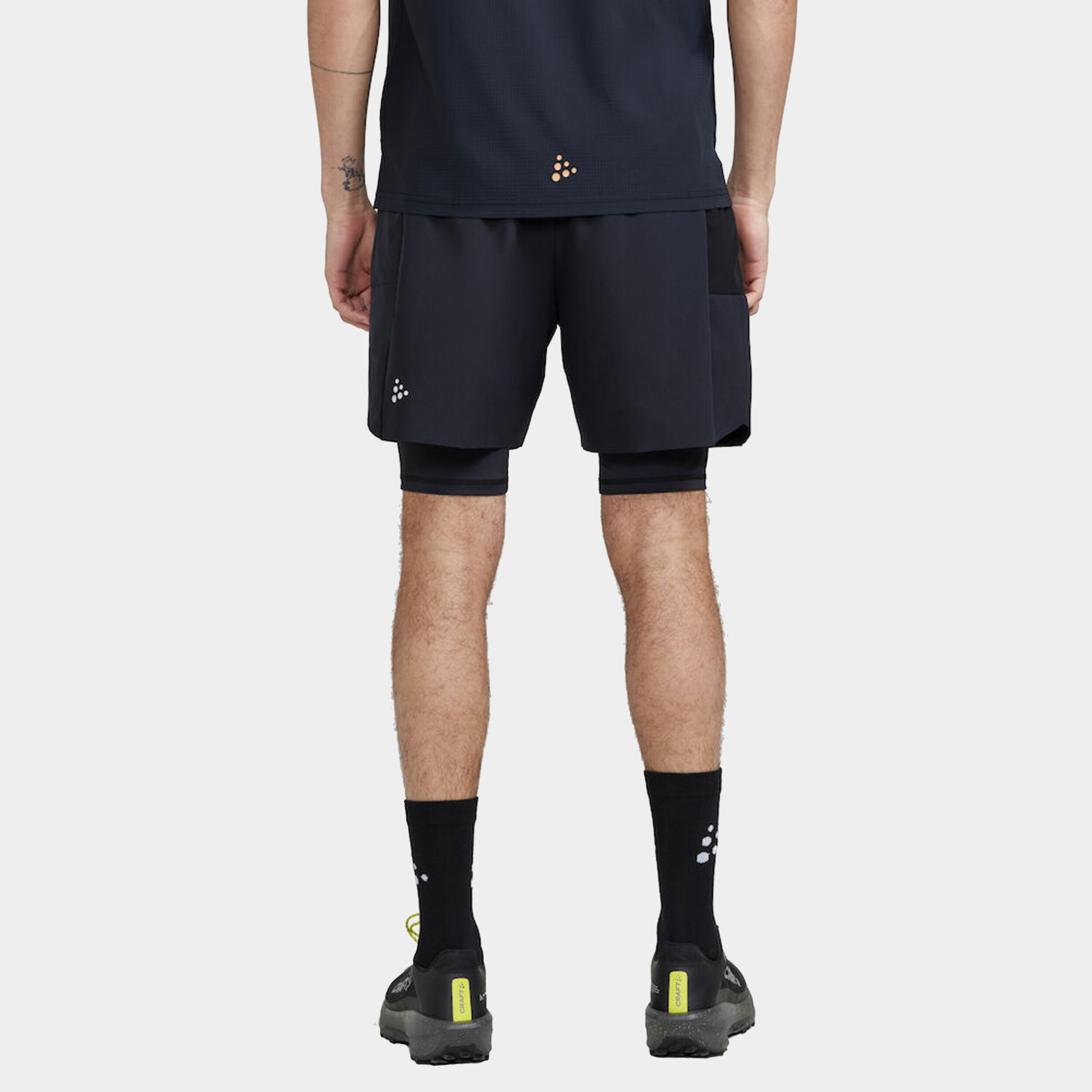 Pro Trail 2in1 Laufshorts Herren - Schwarz