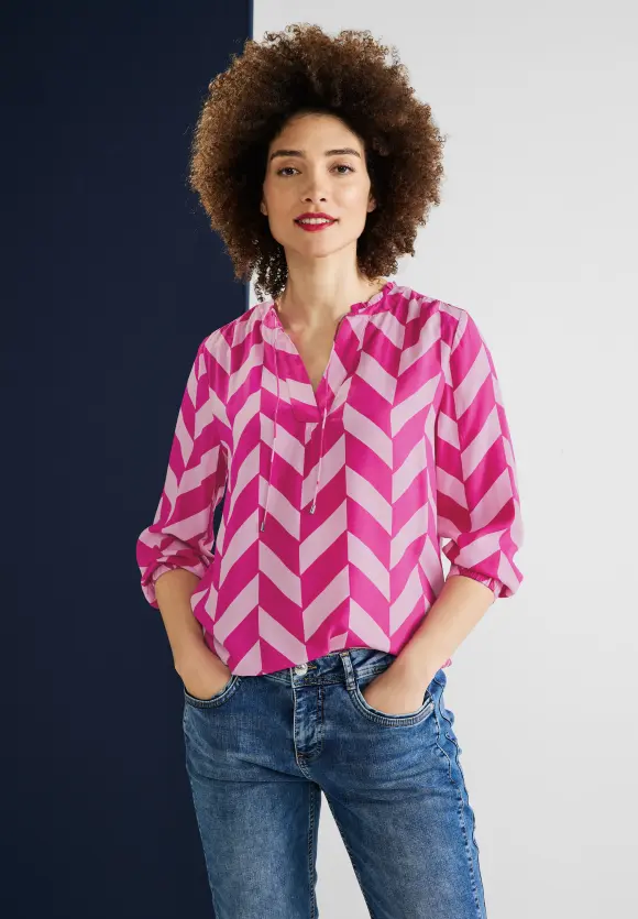 Street One Bluse mit Zick Zack Muster