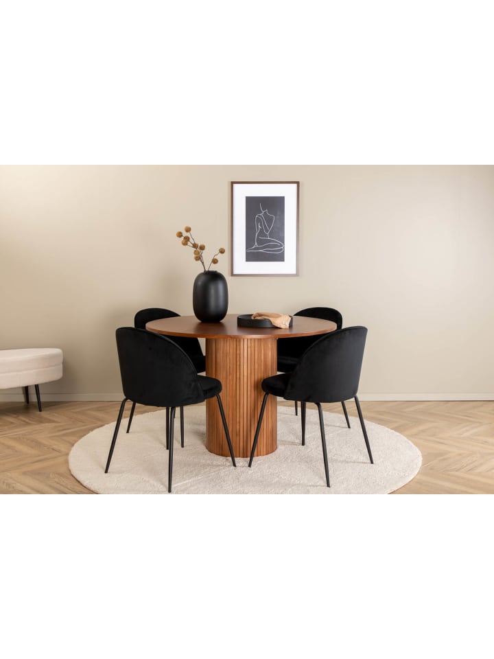 ebuy24 Essgruppe Bianca 20 Schwarz 110 x 110 cm günstig kaufen onesize