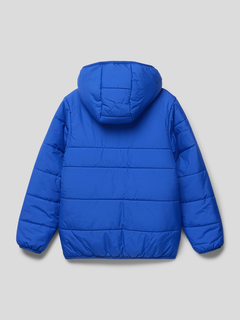 Steppjacke mit Label-Print in royalblau