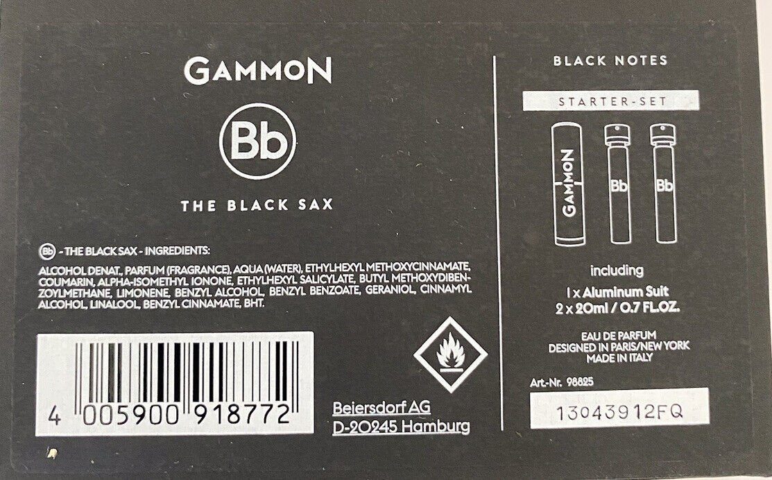GAMMON Eau de Parfum Black Notes - Bb