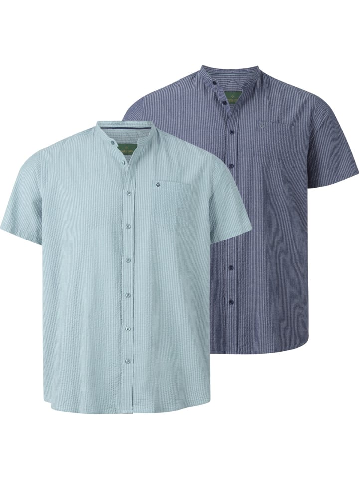 Charles Colby Doppelpack Hemd DUKE CARREY in blau grün günstig kaufen