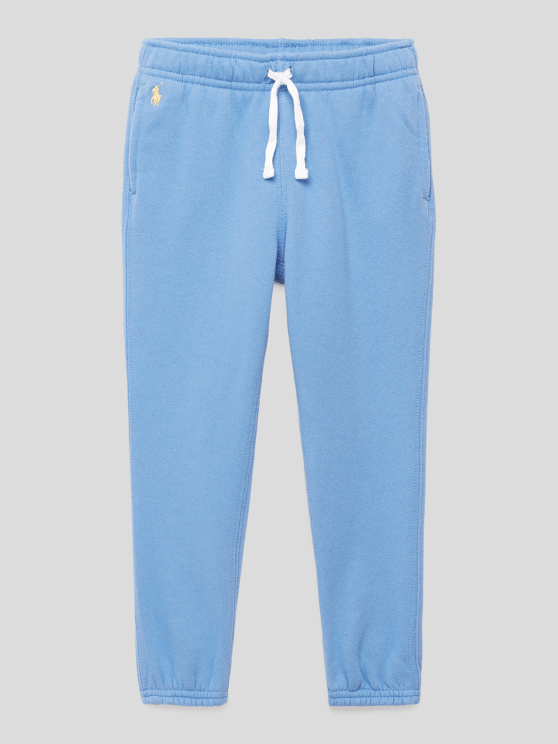 Sweatpants mit Logo-Stitching in blau