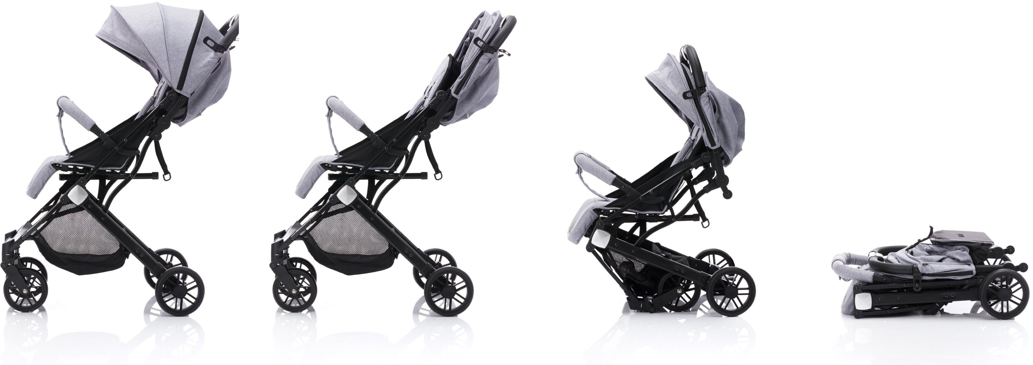 Fillikid Sport-Kinderwagen Styler, hellgrau melange, mit Trolleygriff