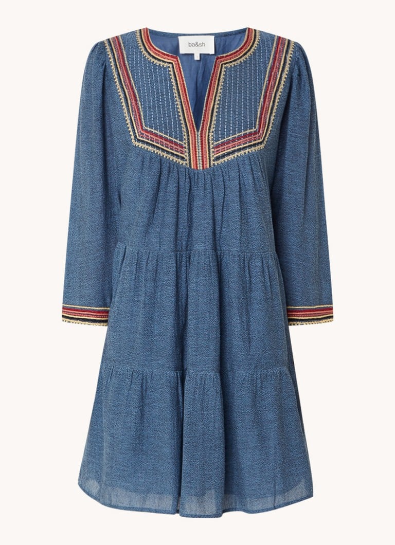 Rochie scurtă tunică Ba&sh Ciano cu broderie