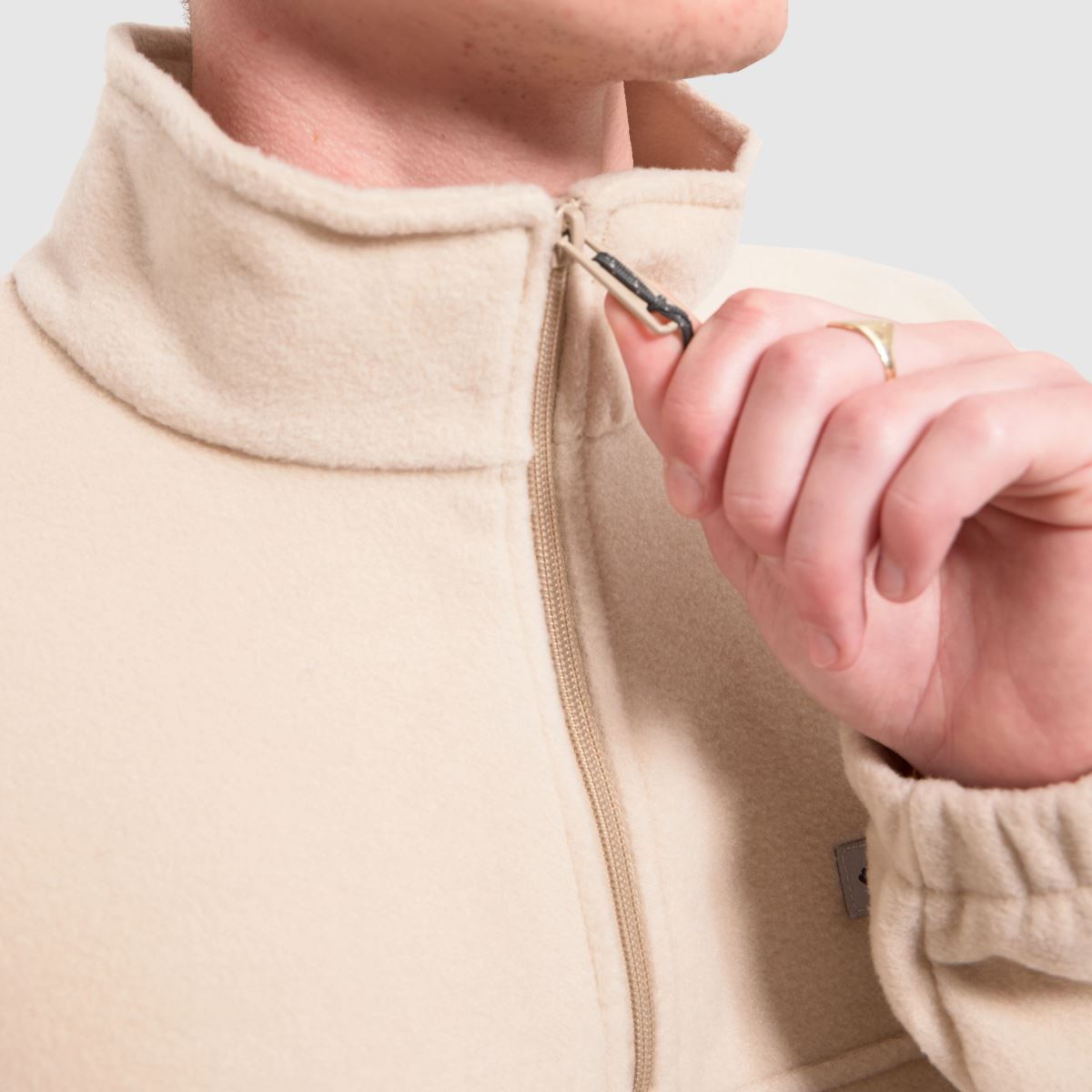 Columbia – Steens Mountain – Beige jacka med halv dragkedja