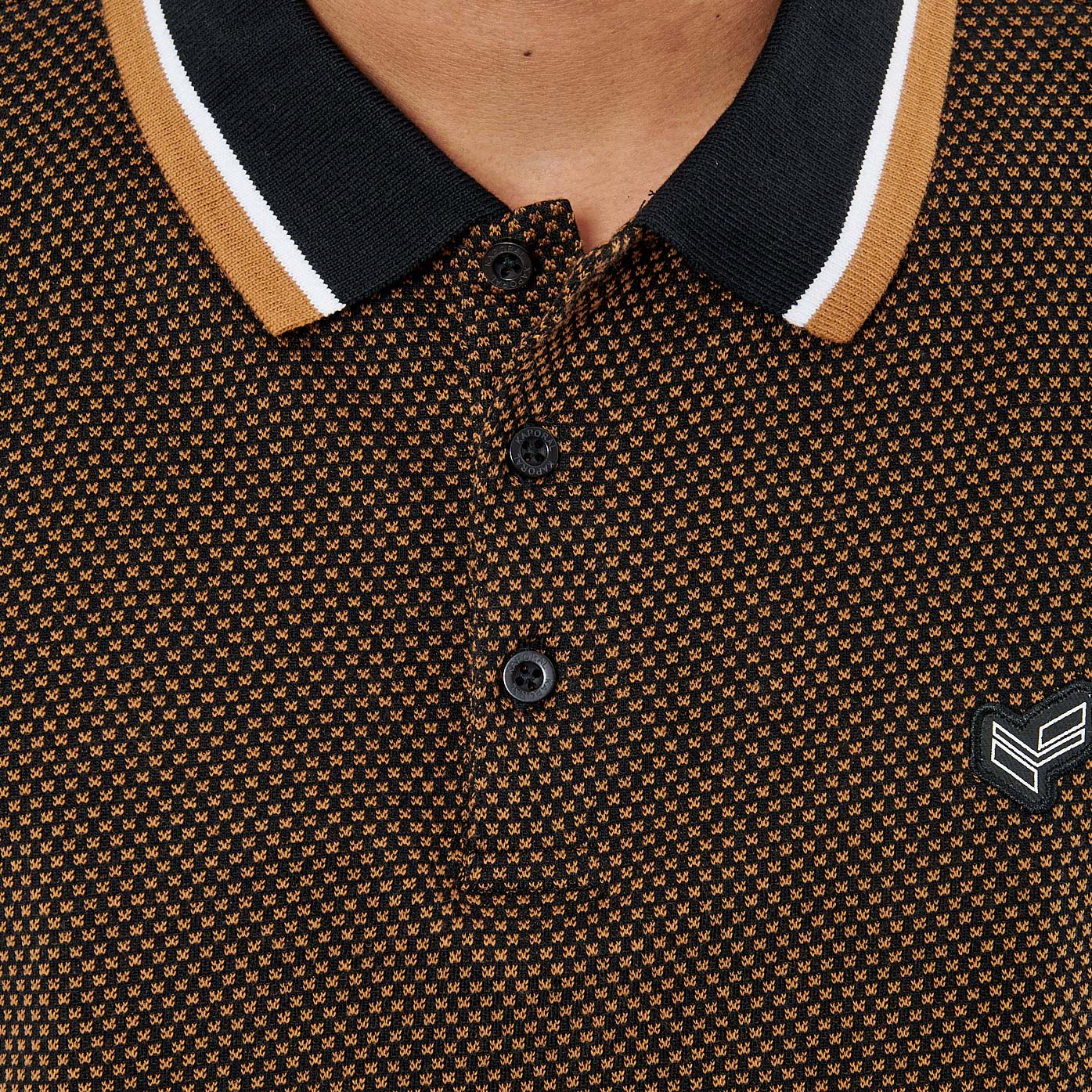 RYCE   Polo noir et marron homme 100% coton