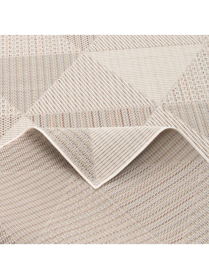 Pergamon In & Outdoor Teppich Flachgewebe  Campus Rauten in Beige günstig kaufen
