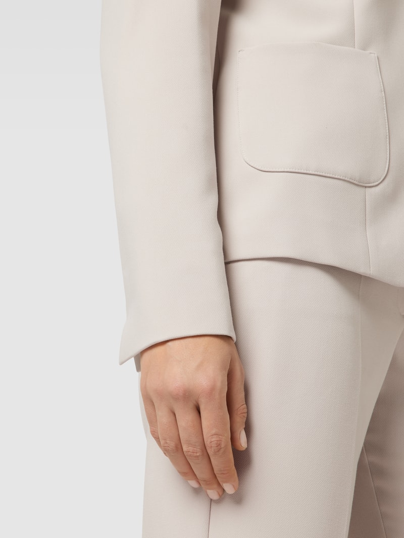 Blazer in unifarbenem Design mit 2-Knopfleiste in sand