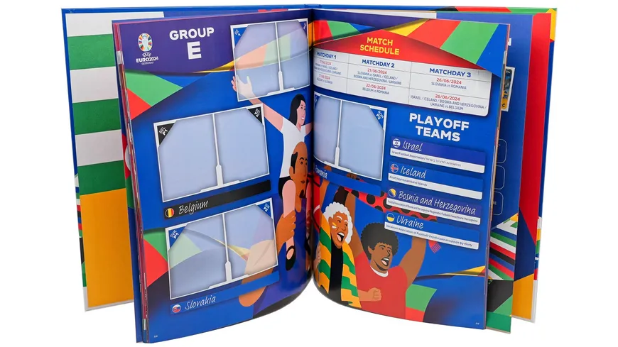 Topps - UEFA EURO 2024 - Sticker-Kollektion Hardcover-Album
