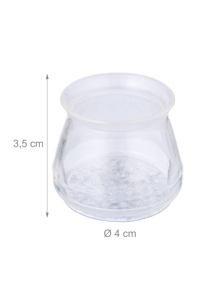 relaxdays 32 x Stuhlbeinkappe in Transparent günstig kaufen onesize