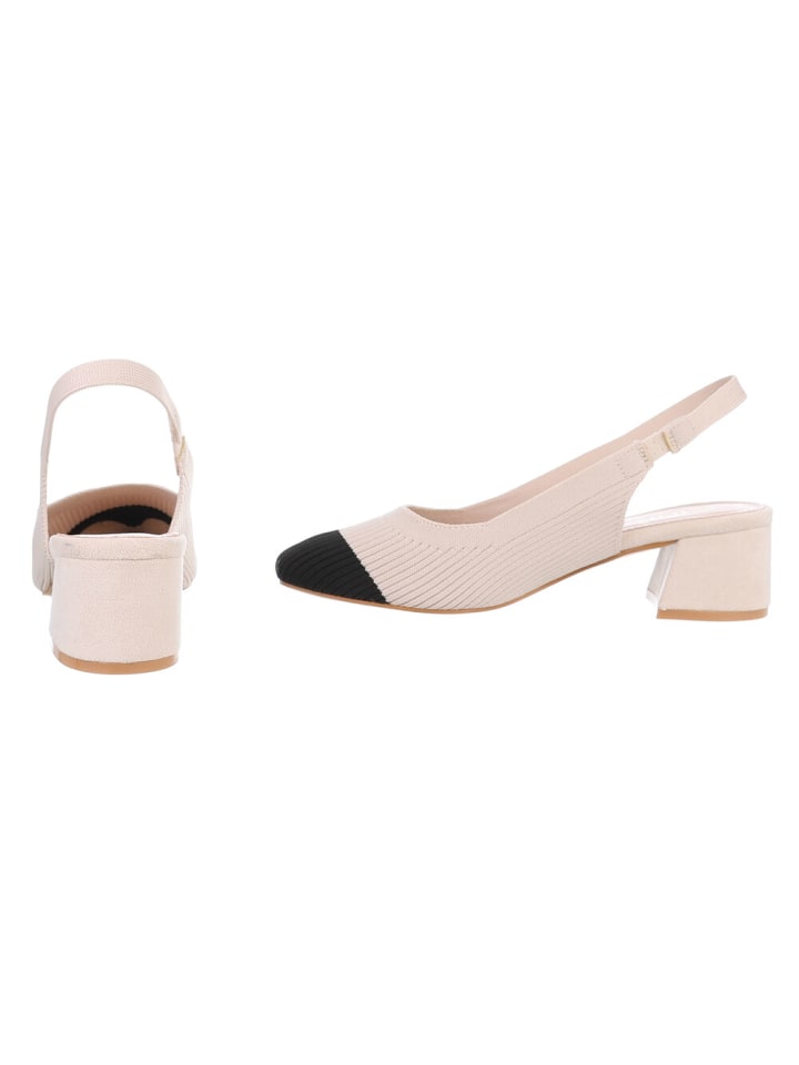 Ital-Design High Heel in Beige und Schwarz günstig kaufen