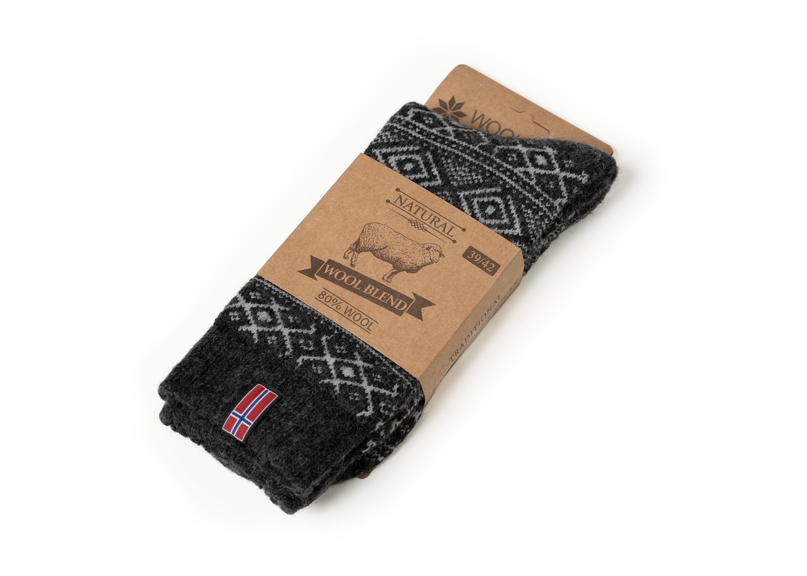HomeOfSocks Norwegersocken Skandinavische Wollsocke 