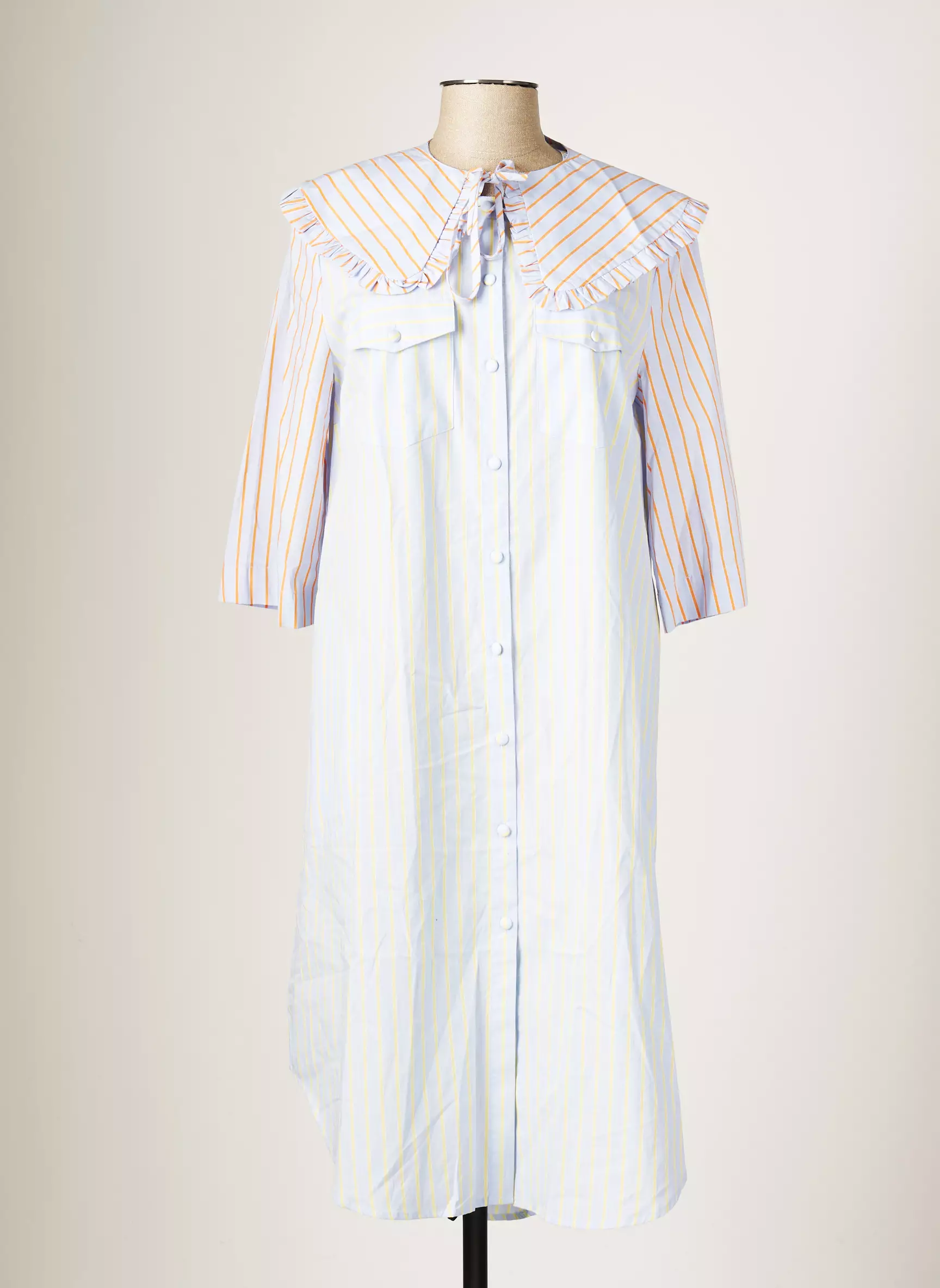 Numph Robes Mi Longues Femme couleur bleu