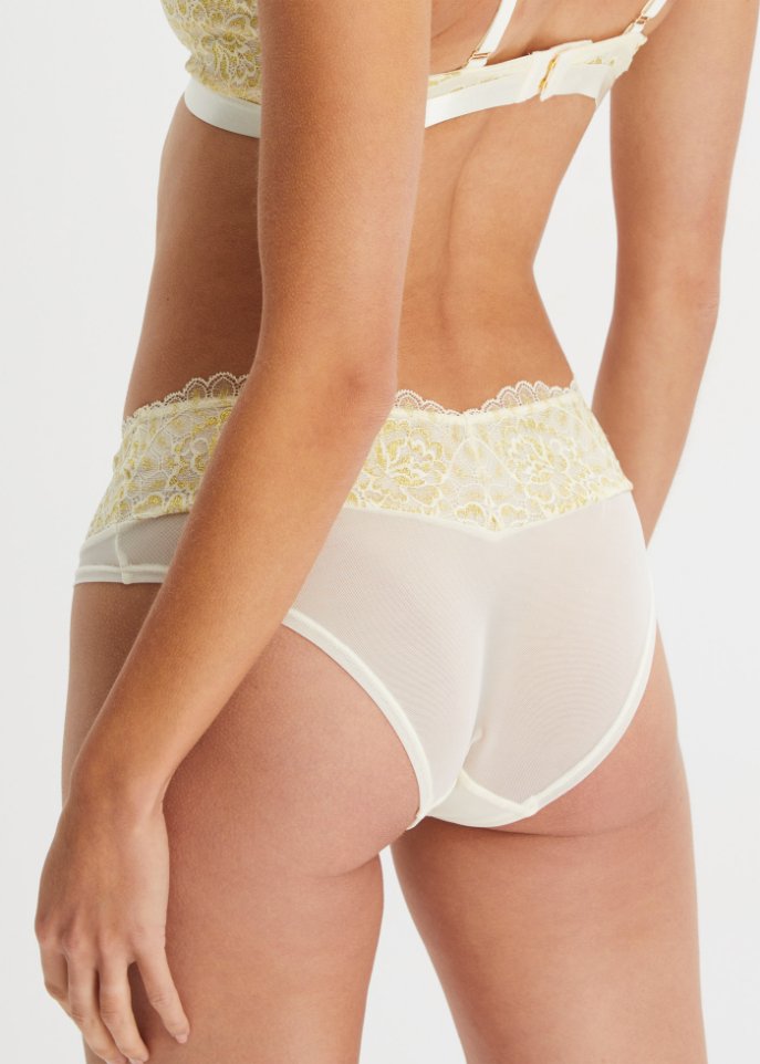 Panty mit Lurex Spitze (3er Pack)