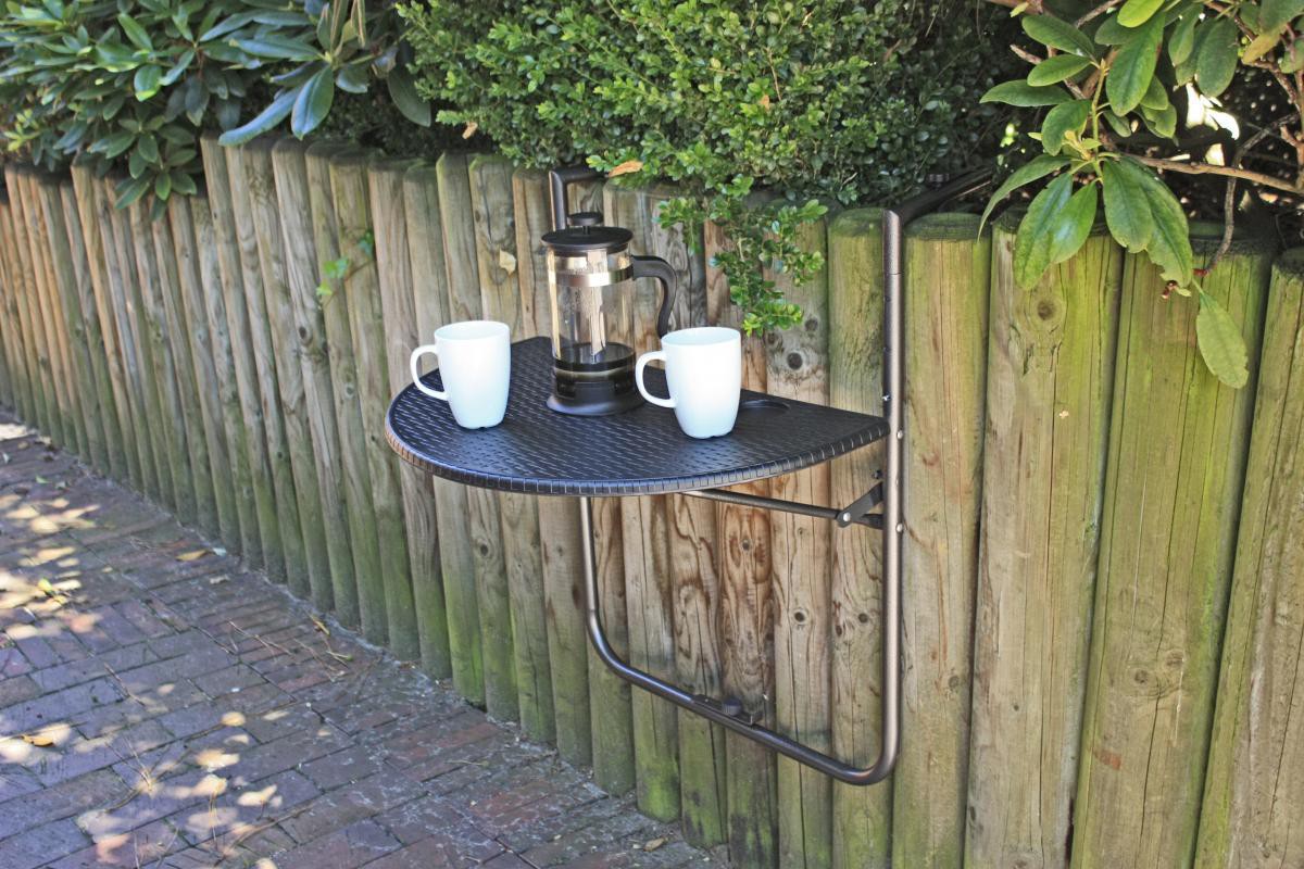 Garden Pleasure Harms Balkontisch VENTANA, Rattan-Optik