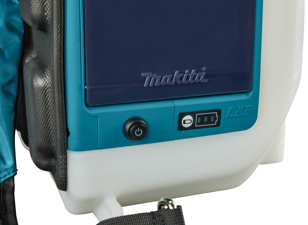 Pulverizator cu presiune fără fir Makita DUS158Z, tip rucsac, 15 litri, 18 volți, fără baterii și încărcător
