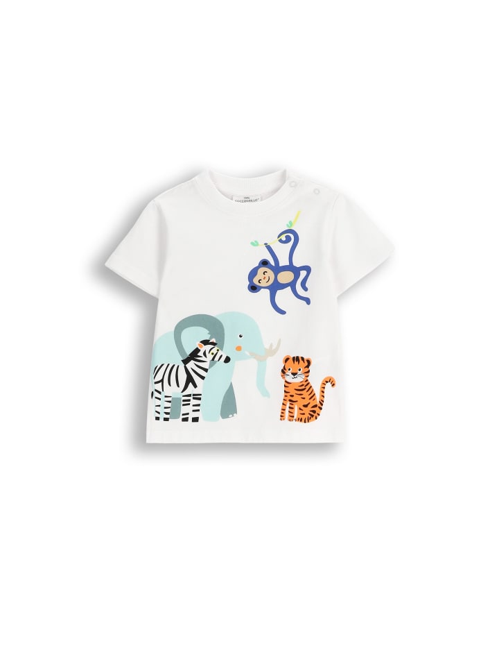 Coccodrillo T-Shirt mit kurzen Ärmeln in weiß günstig kaufen