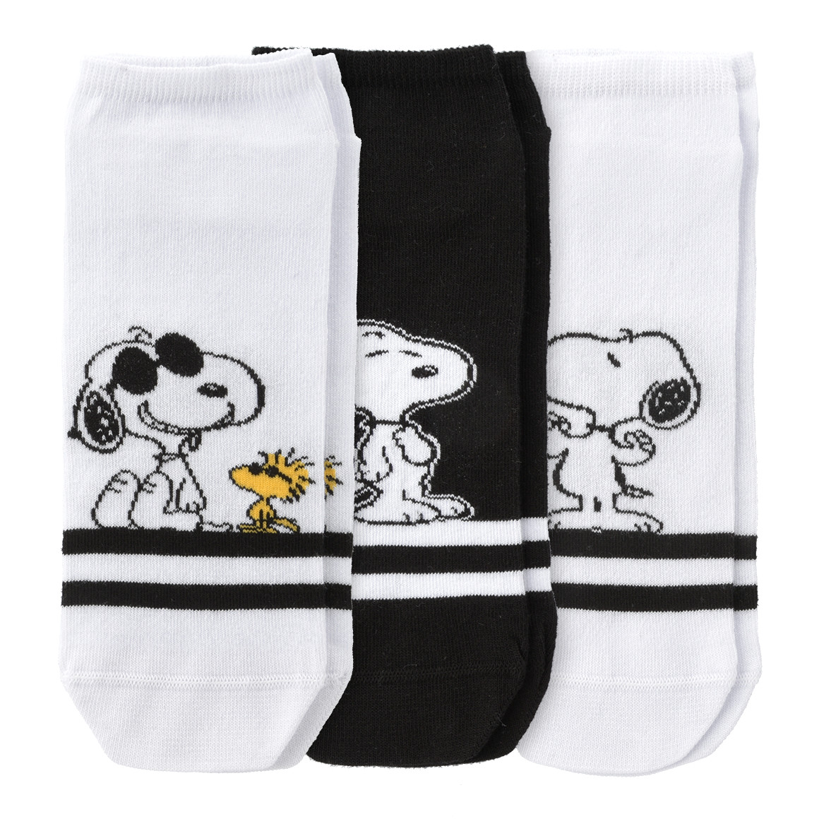 3 Paar Peanuts Sneaker-Socken im Set