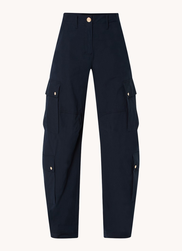 Pantaloni cargo a vita alta e gamba dritta di Maje con tasche a patta.