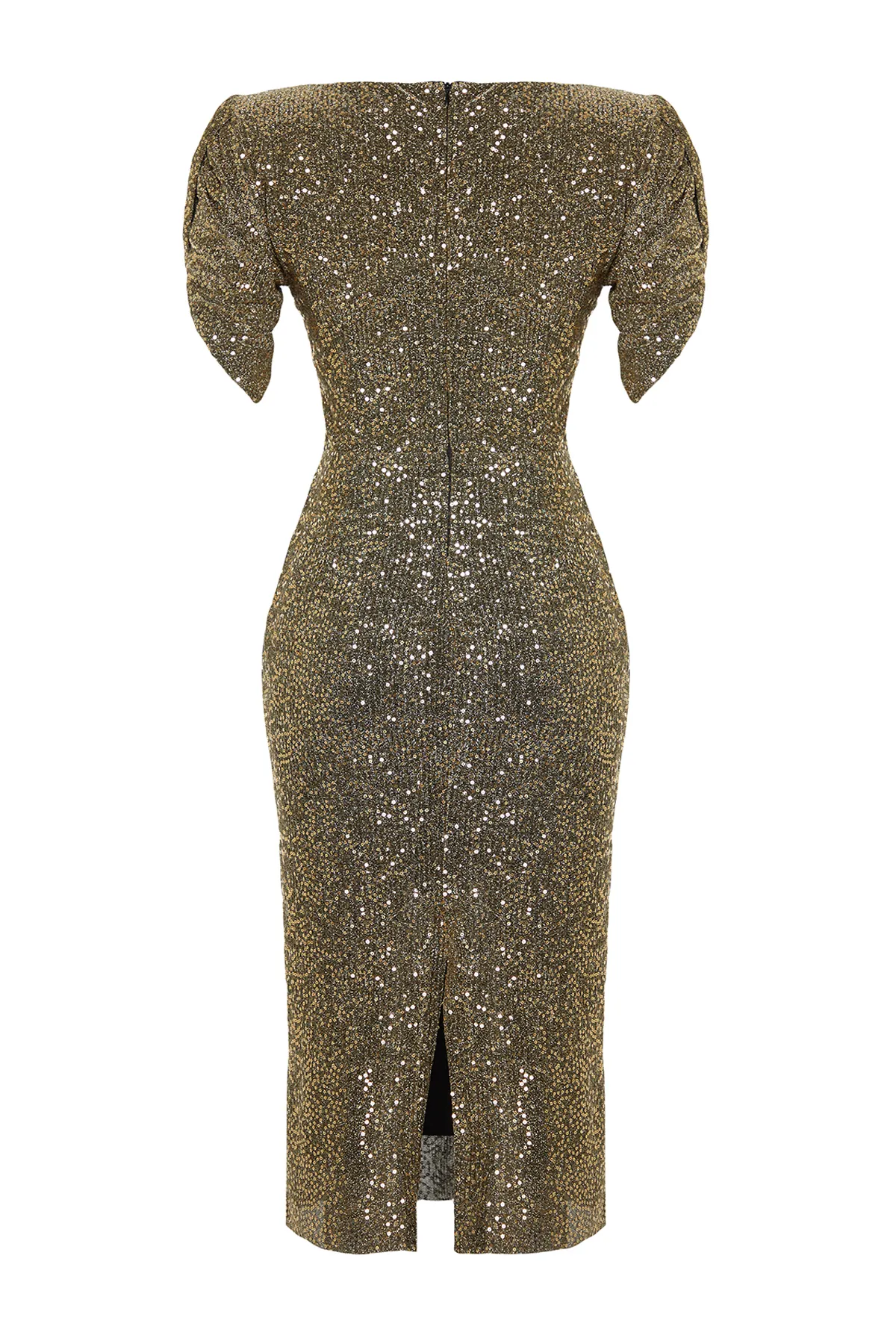 Trendyol Collection  Elegantes Abendkleid mit glitzernden Pailletten in Gold