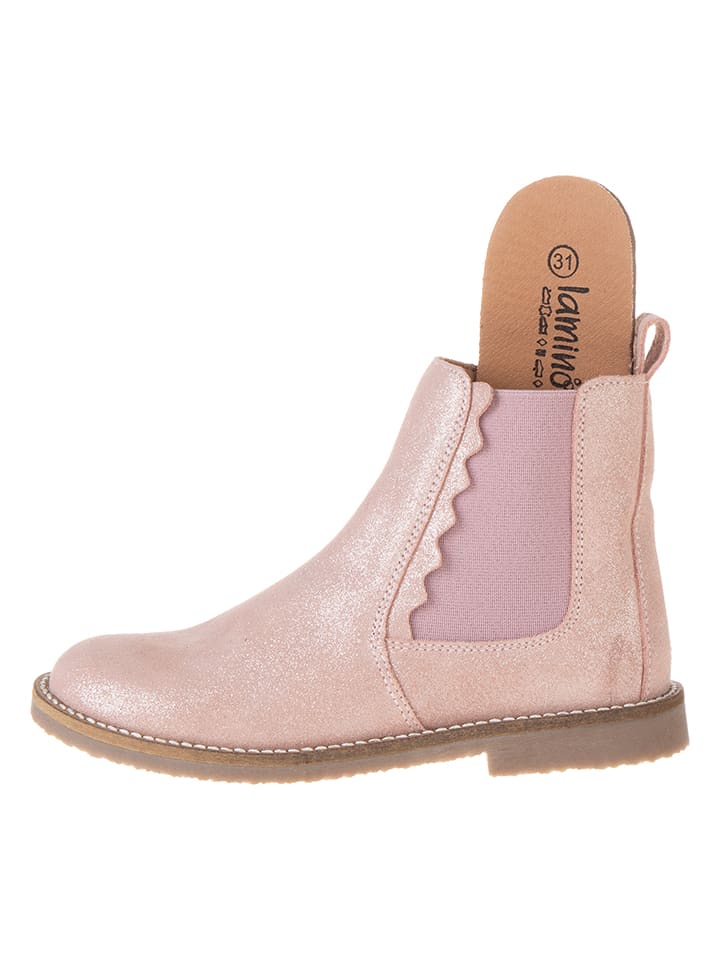 lamino Leder-Chelsea-Boots in Rosa günstig kaufen