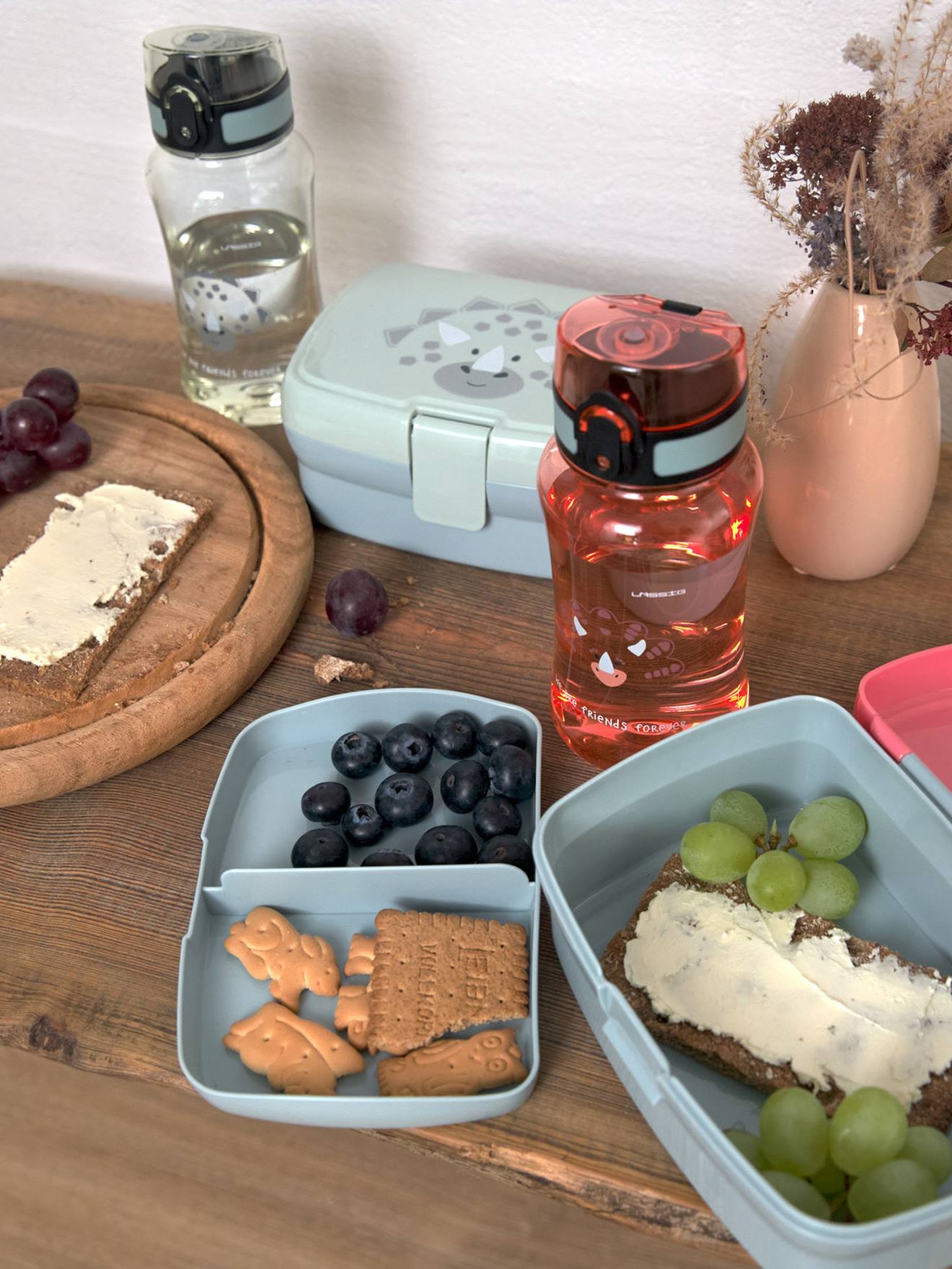 Lässig Kinder-Set: Brotdose & Trinkflasche ABOUT FRIENDS LÄSSIG - salbeigrün