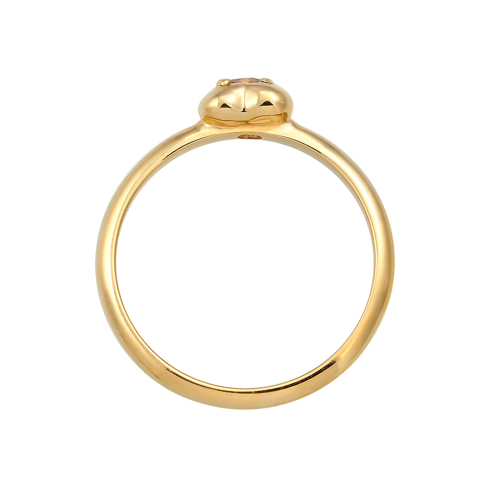 Elli Elli Bague Coeur avec des Cristaux de Zircone Minimal Bague Femme - (925/1000) Ar Bague