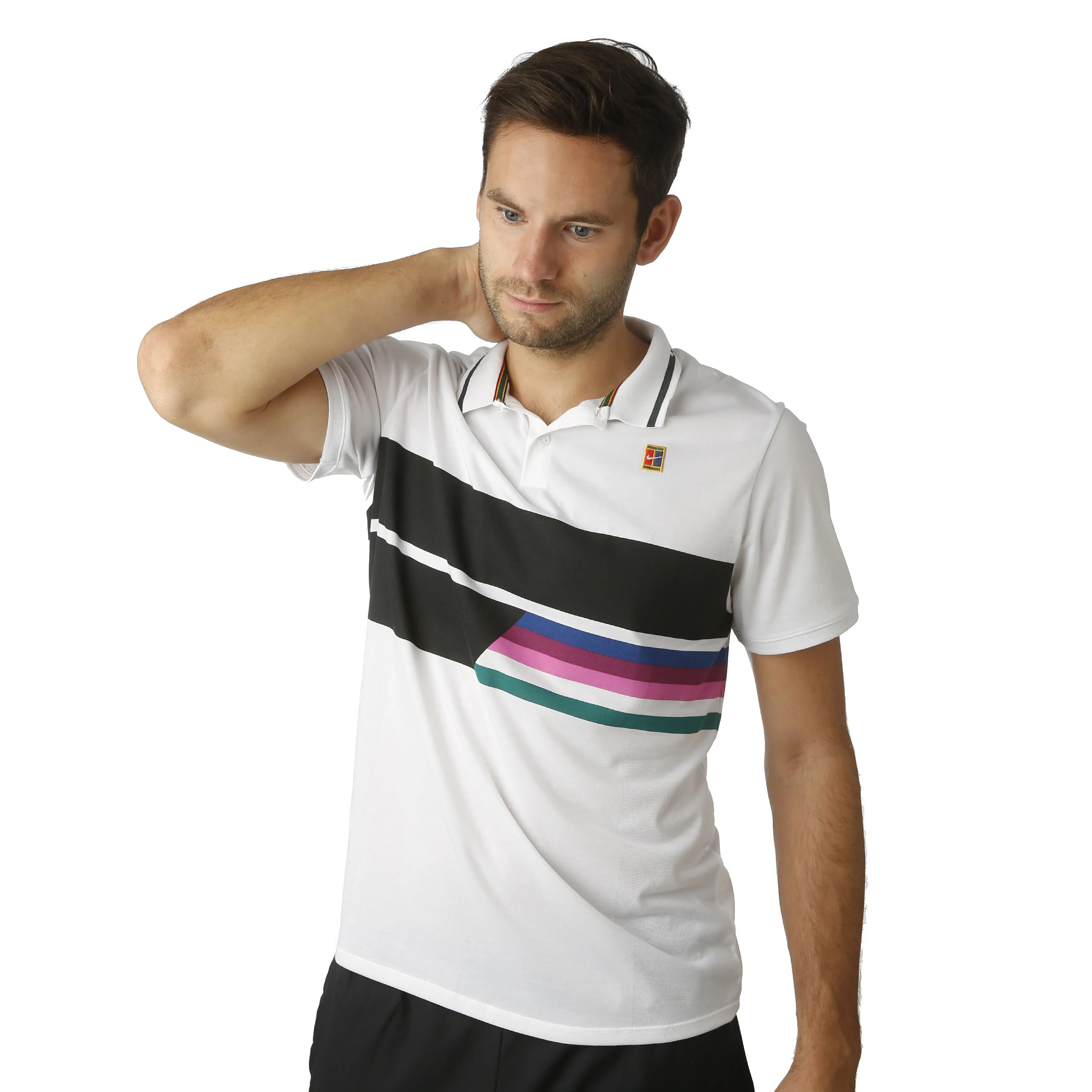 Advantage Polo Herren - Weiß, Schwarz