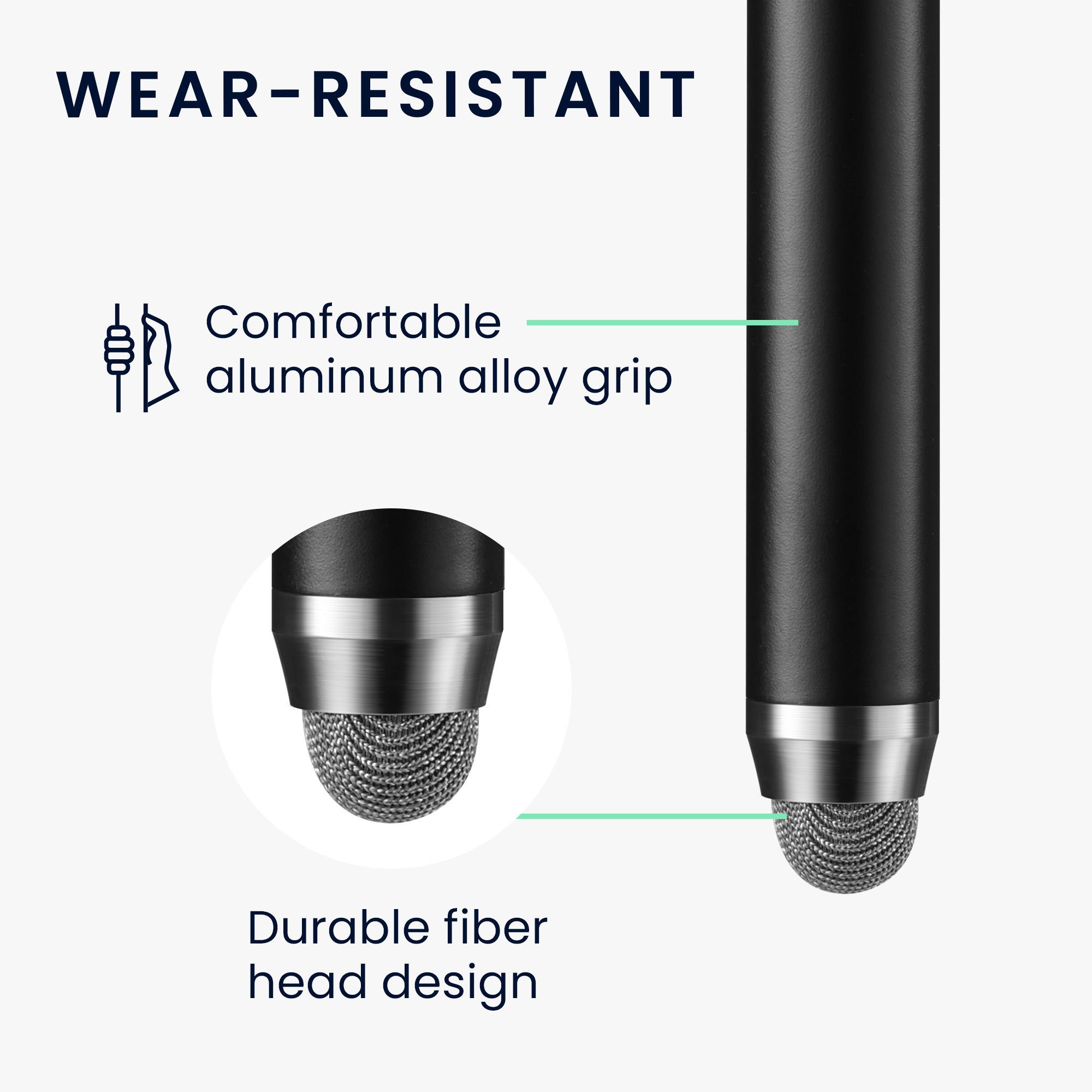 kwmobile Tablet-Hülle Tablet Stift in Schwarz - Stylus Pen für Tablets, Stylus für Handys und Smartphones - für alle gängigen Tablets