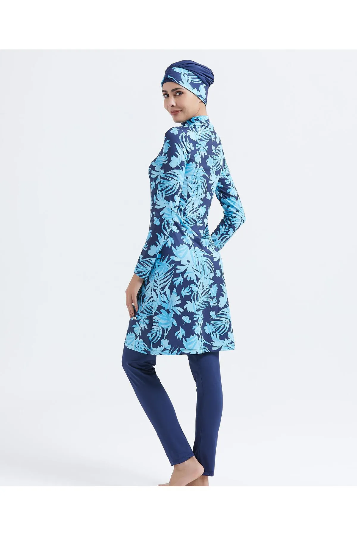 C&City  Vollständig bedeckter Hijab-Badeanzug C12000 Marineblau/Blau