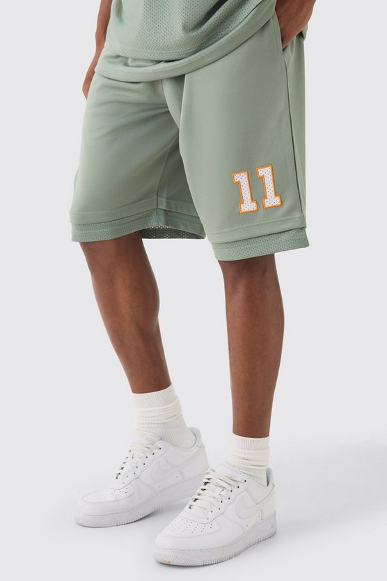 Lockere Bhm Satin Mesh Basketball-Shorts