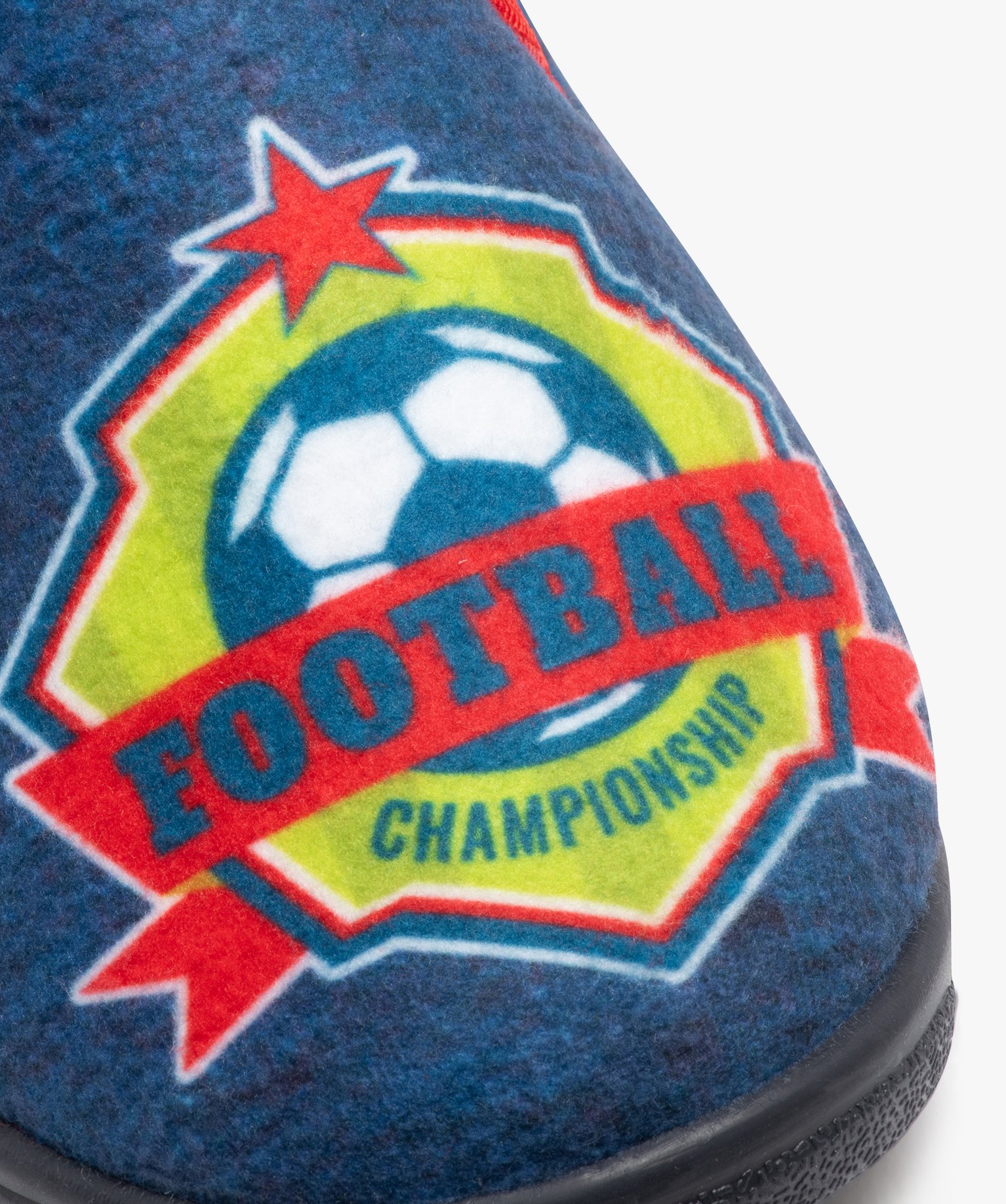 Chaussons Garçon pantoufles imprimées football - Beppi bleu | GEMO